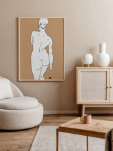 Egon Schiele Nude, Back View - Art Print